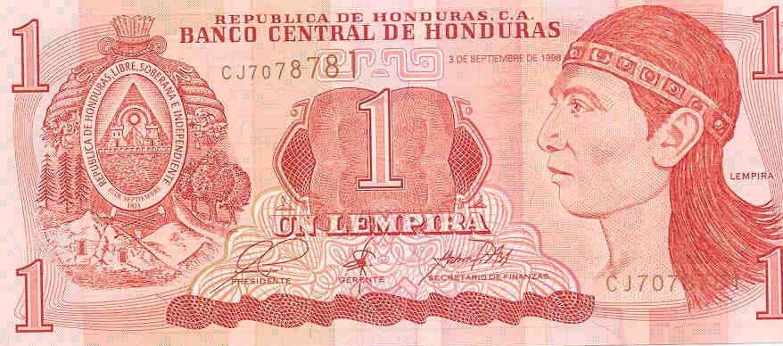 Front of the Honduran Lempira