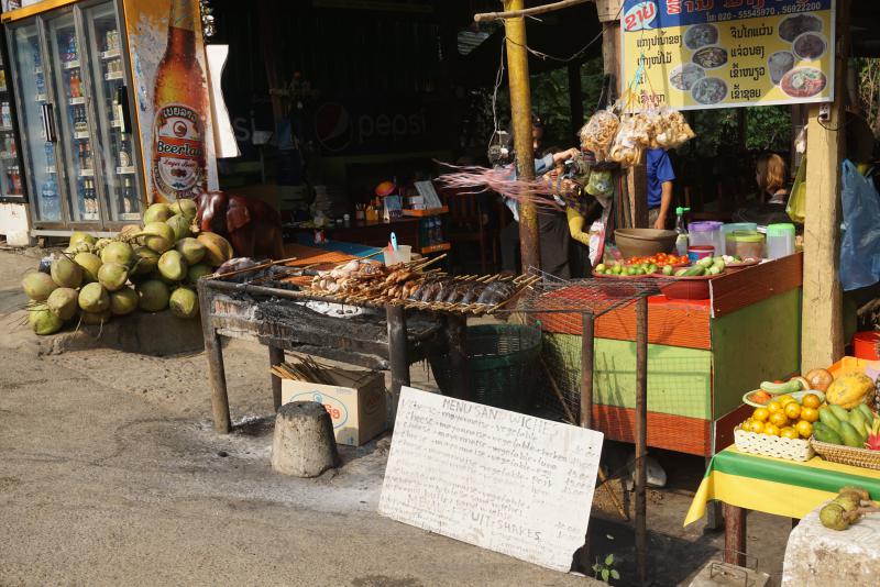 Stalls on the way to the waterfall area and Bear Sanctuary