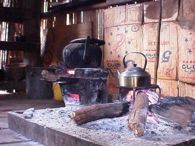 Village cooking fire.