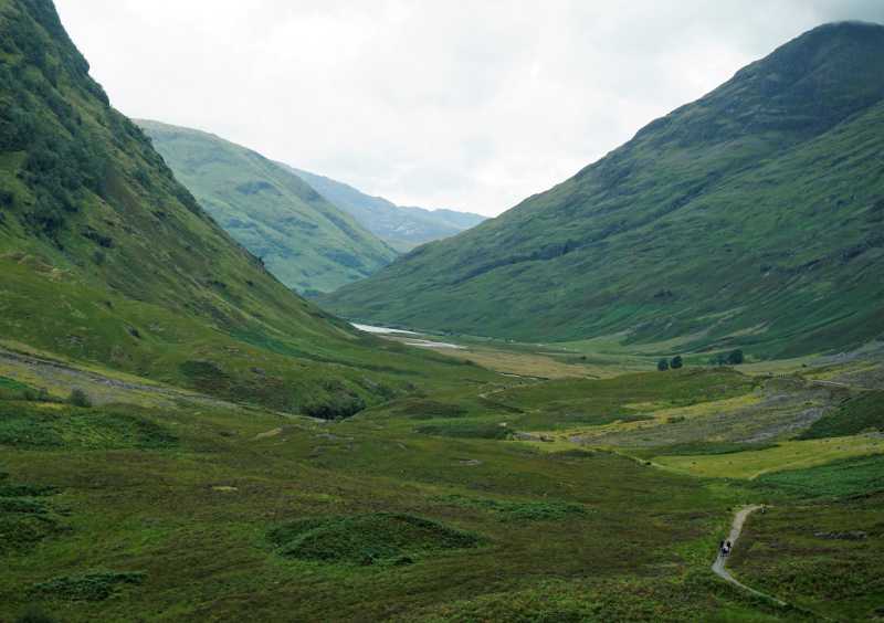Glencoe Valley in the Scottish Highlands