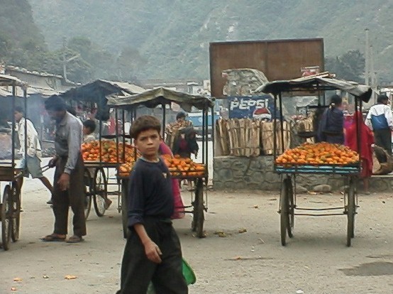 Town somewhere between Kathmandu and Pokhara, 1998