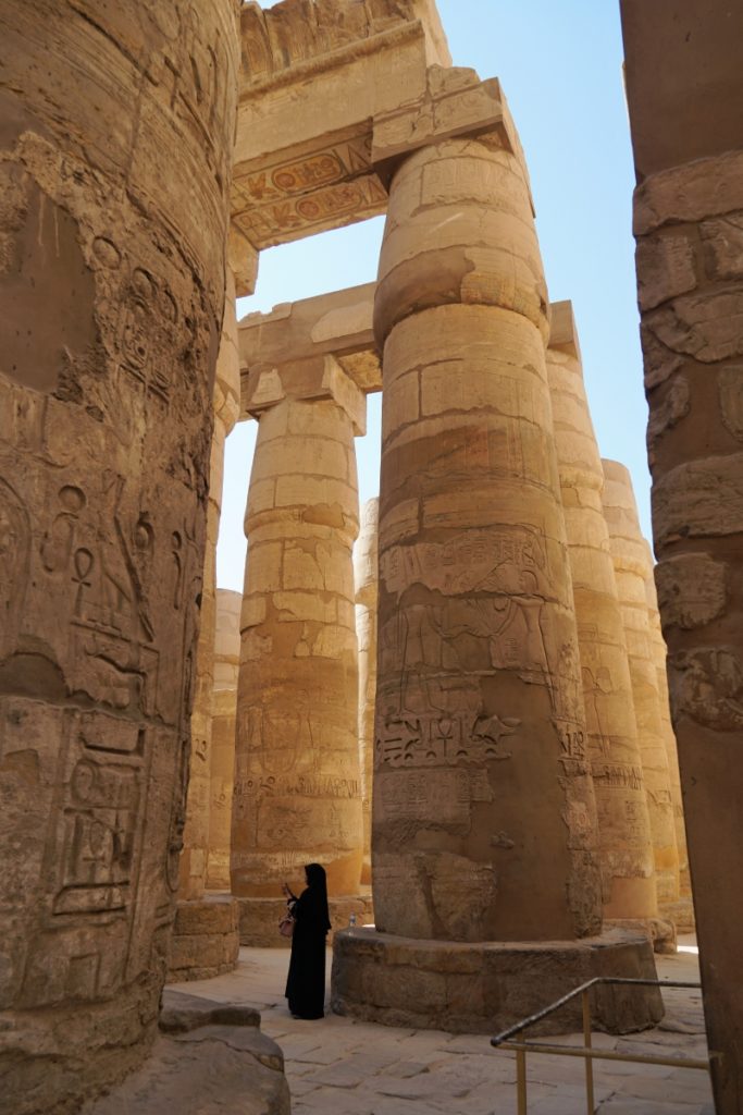 The columns are massive at Karnak Temple