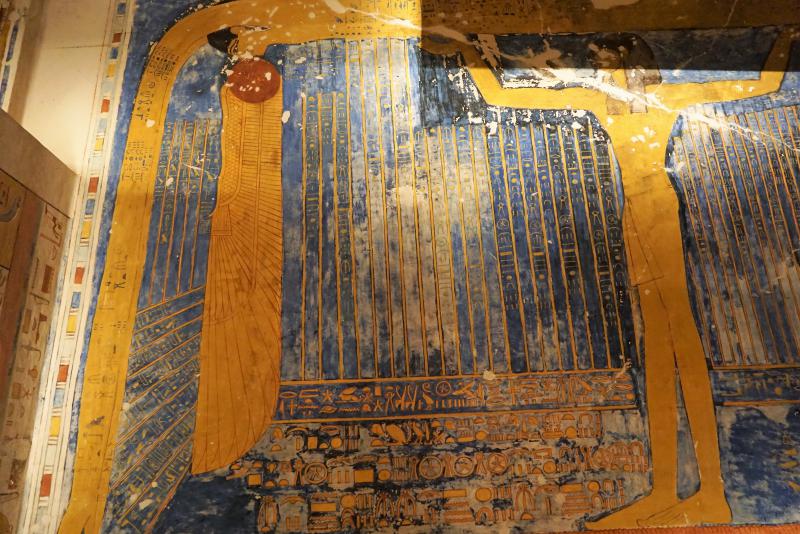 Ceiling mural showing the path of the sun in the Tomb of Ramses IV