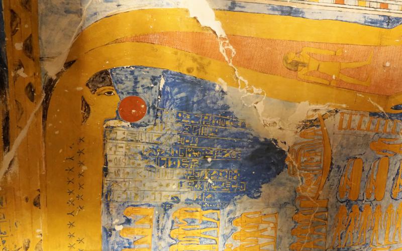 Ceiling mural showing the path of the sun in the Tomb of Ramses IV