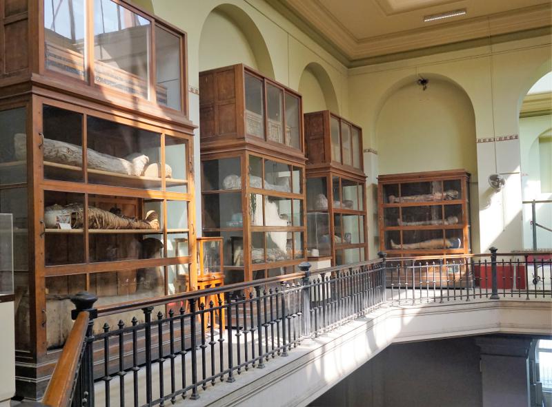 Mummified bodies in the Egyptian Museum in Cairo