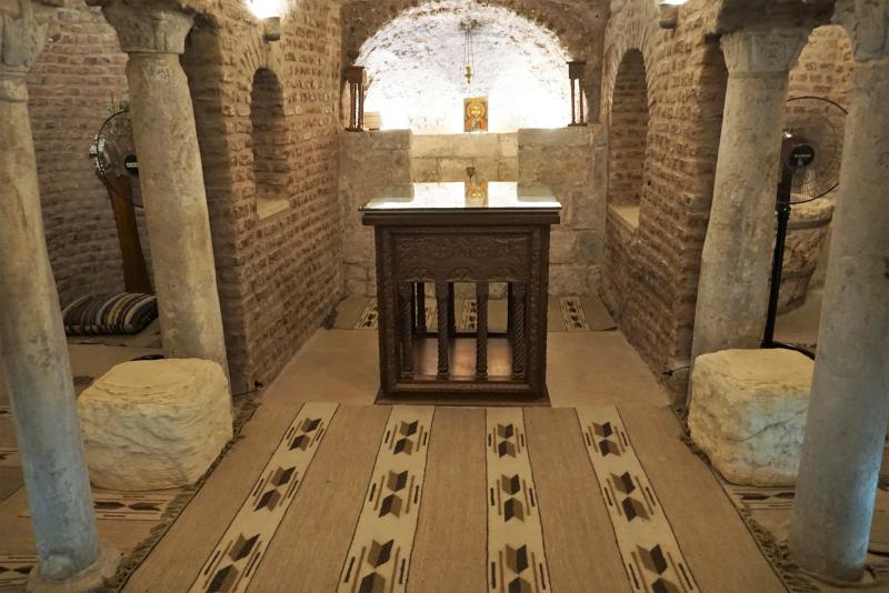 Inside the Cavern Church, Saints Sergius and Bacchus Church (Abu Serga) in Cairo